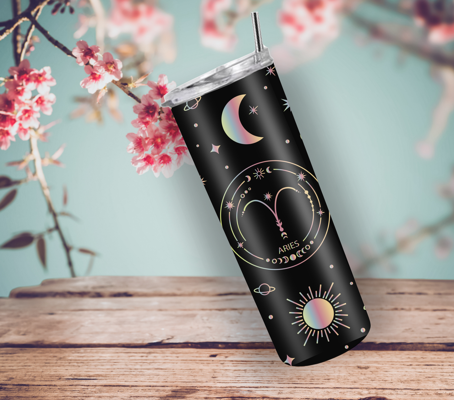 Aries 20oz Skinny Tumbler, Zodiac Tumbler