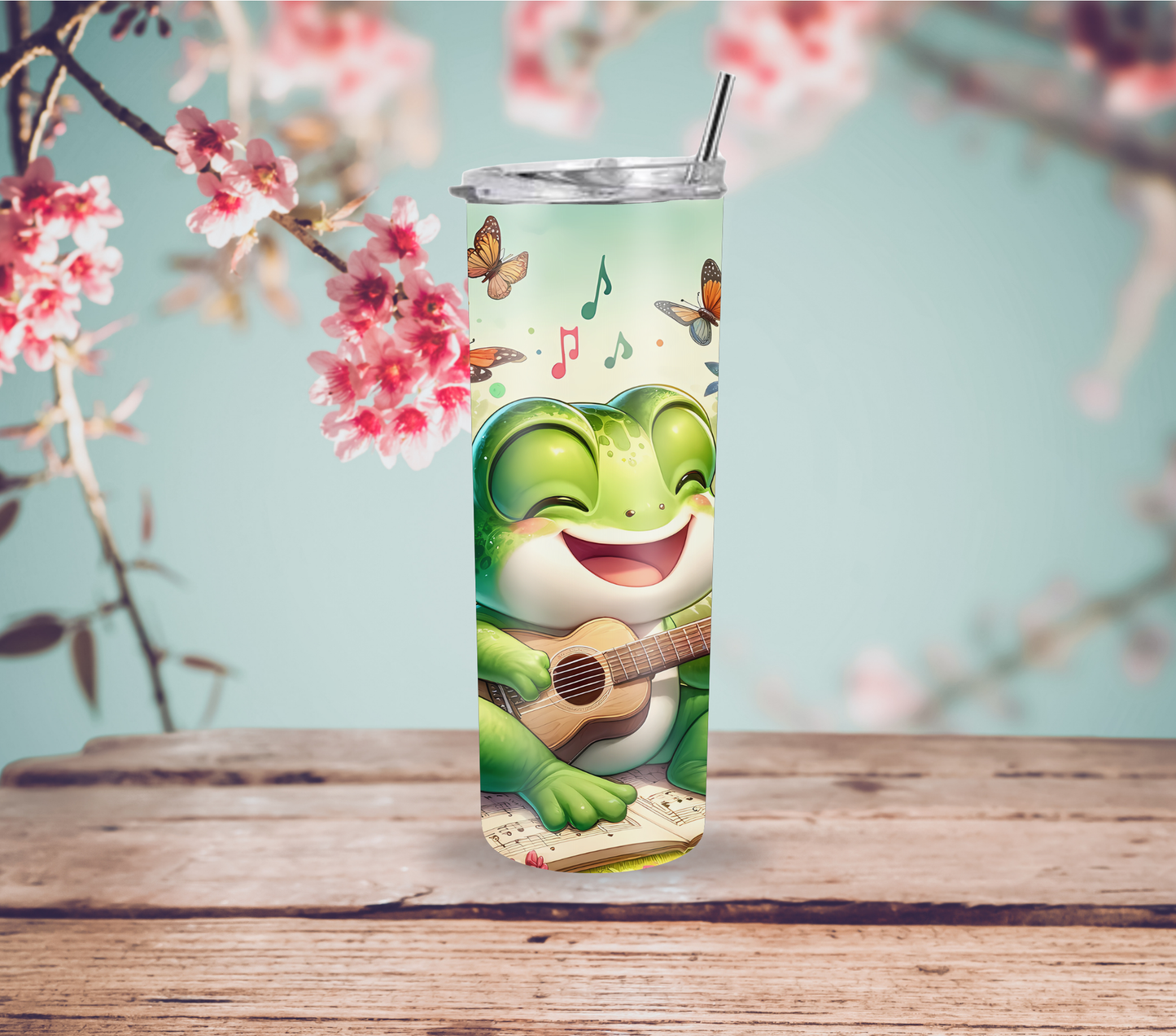 Banjo-Playing Frog 20oz Skinny Tumbler