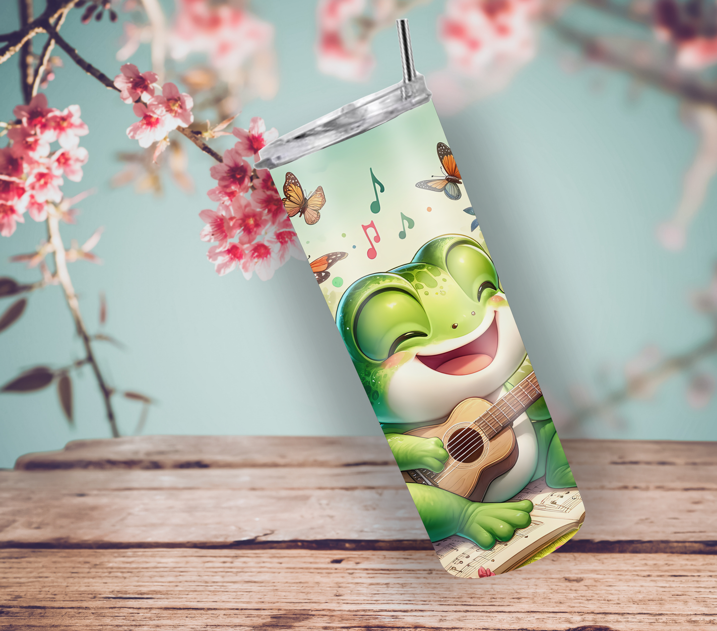 Banjo-Playing Frog 20oz Skinny Tumbler
