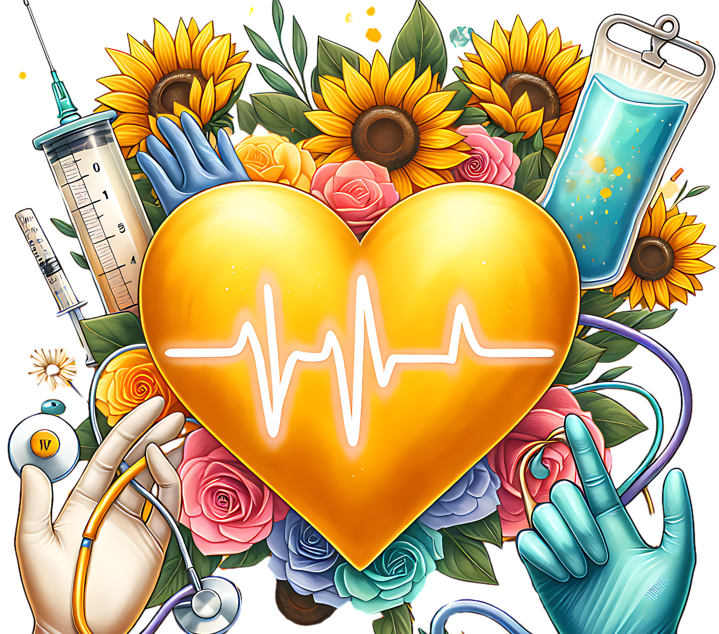 Nurses are the Heart of Healthcare 20oz Skinny Tumbler