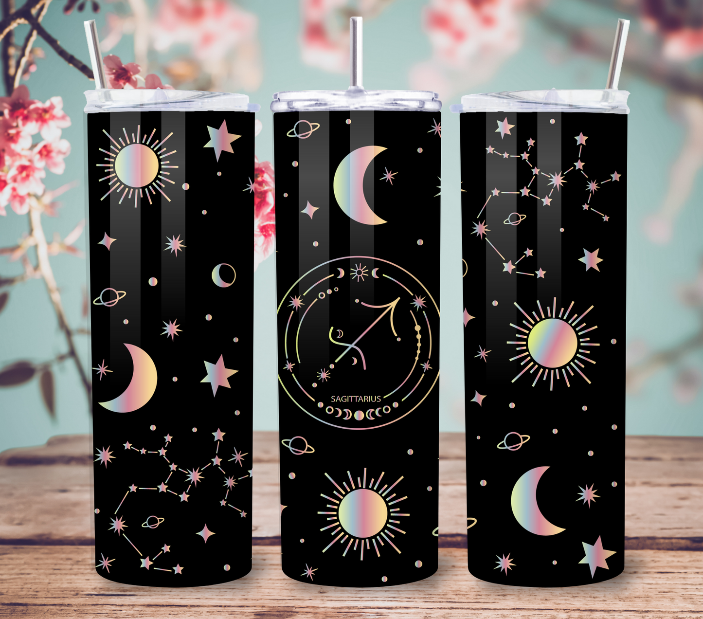 Sagittarius 20oz Skinny Tumbler, Zodiac Tumbler