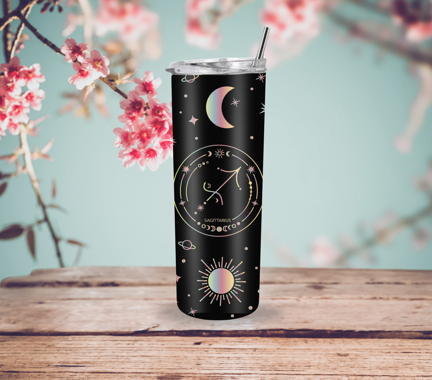 Sagittarius 20oz Skinny Tumbler, Zodiac Tumbler