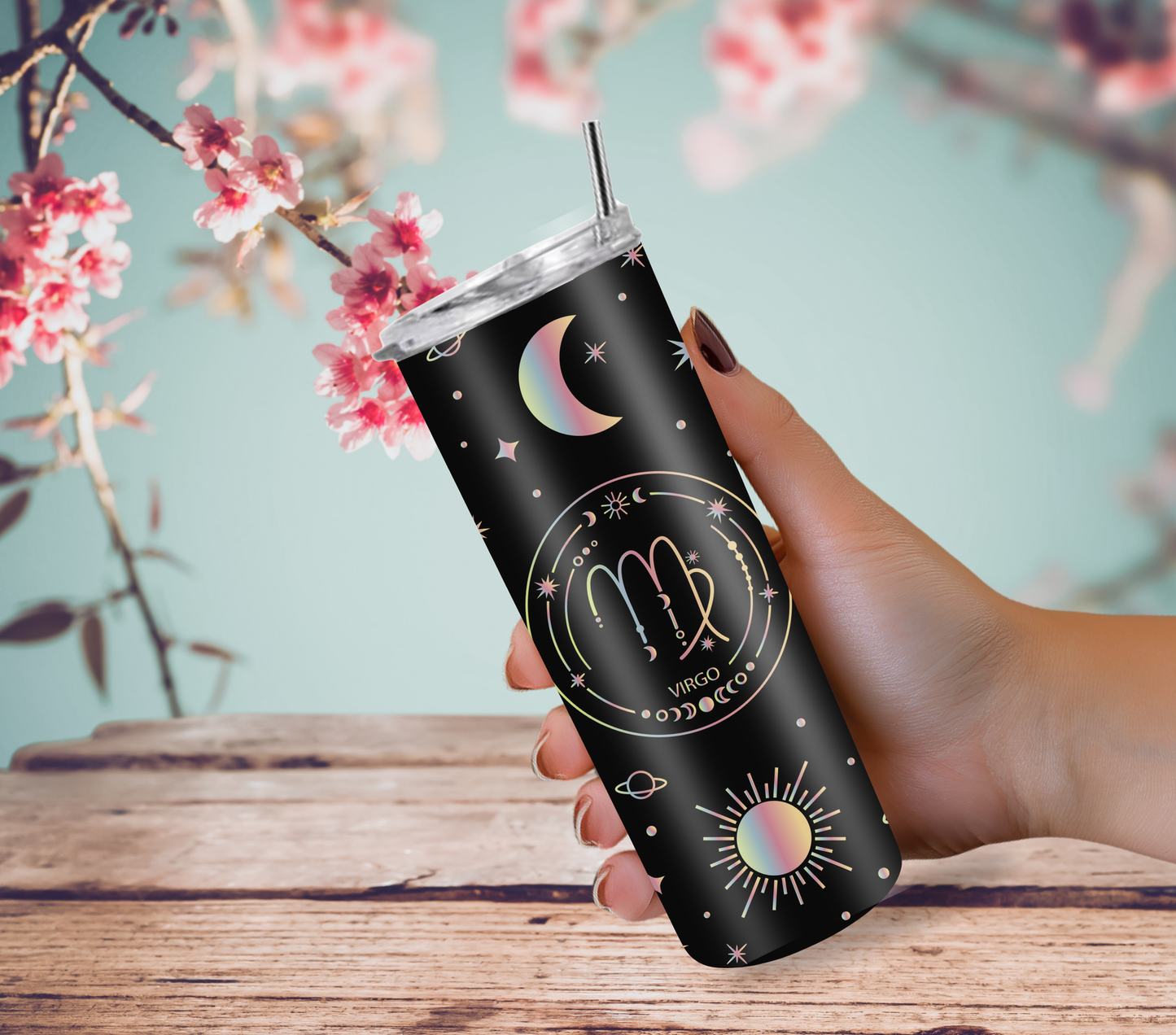 Virgo 20oz Skinny Tumbler, Zodiac Tumbler, Astrological Tumbler