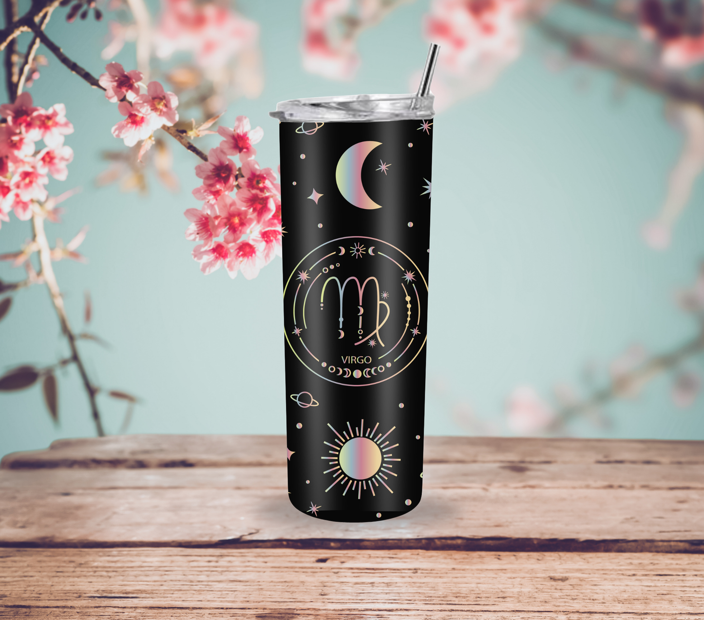 Virgo 20oz Skinny Tumbler, Zodiac Tumbler, Astrological Tumbler