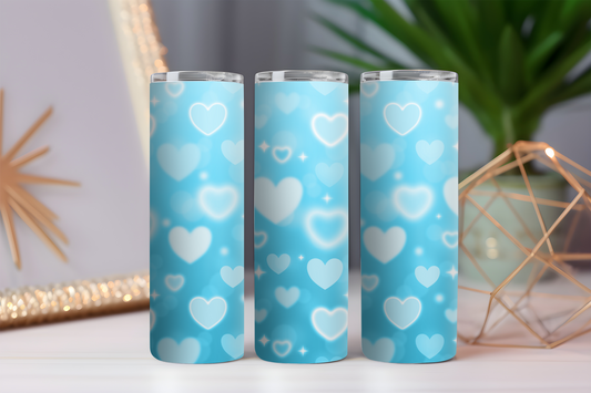 Tiny Hearts 20oz Skinny Tumbler with Straw and Lid