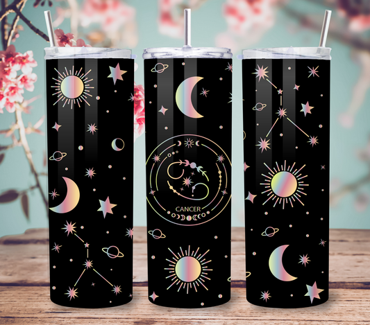 Cancer 20oz Skinny Tumbler, Zodiac Tumbler