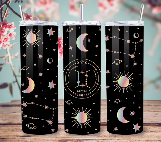 Gemini 20oz Skinny Tumbler, Zodiac Tumbler