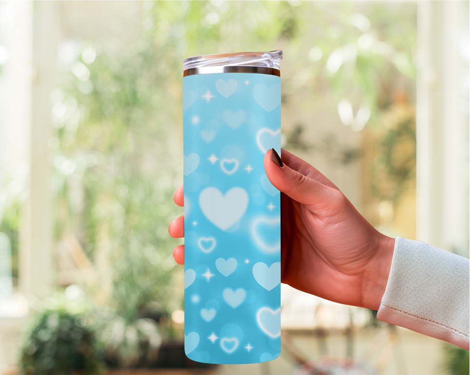 Tiny Hearts 20oz Skinny Tumbler with Straw and Lid