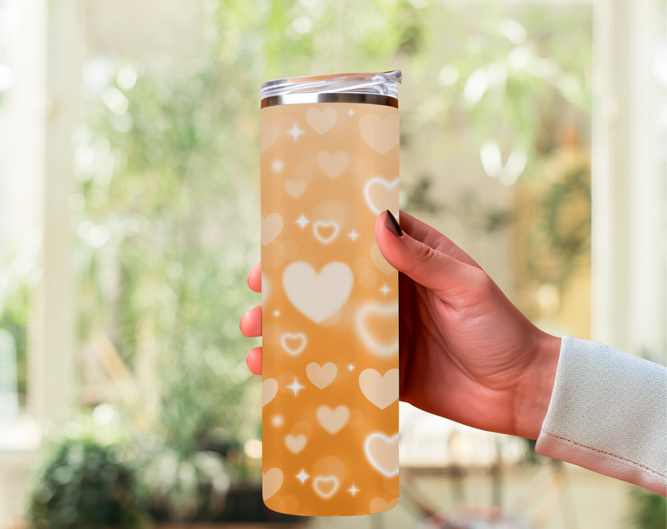 Tiny Hearts 20oz Skinny Tumbler with Straw and Lid