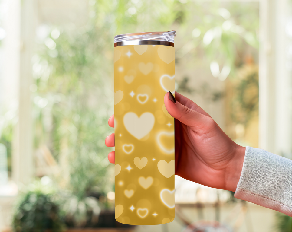 Tiny Hearts 20oz Skinny Tumbler with Straw and Lid