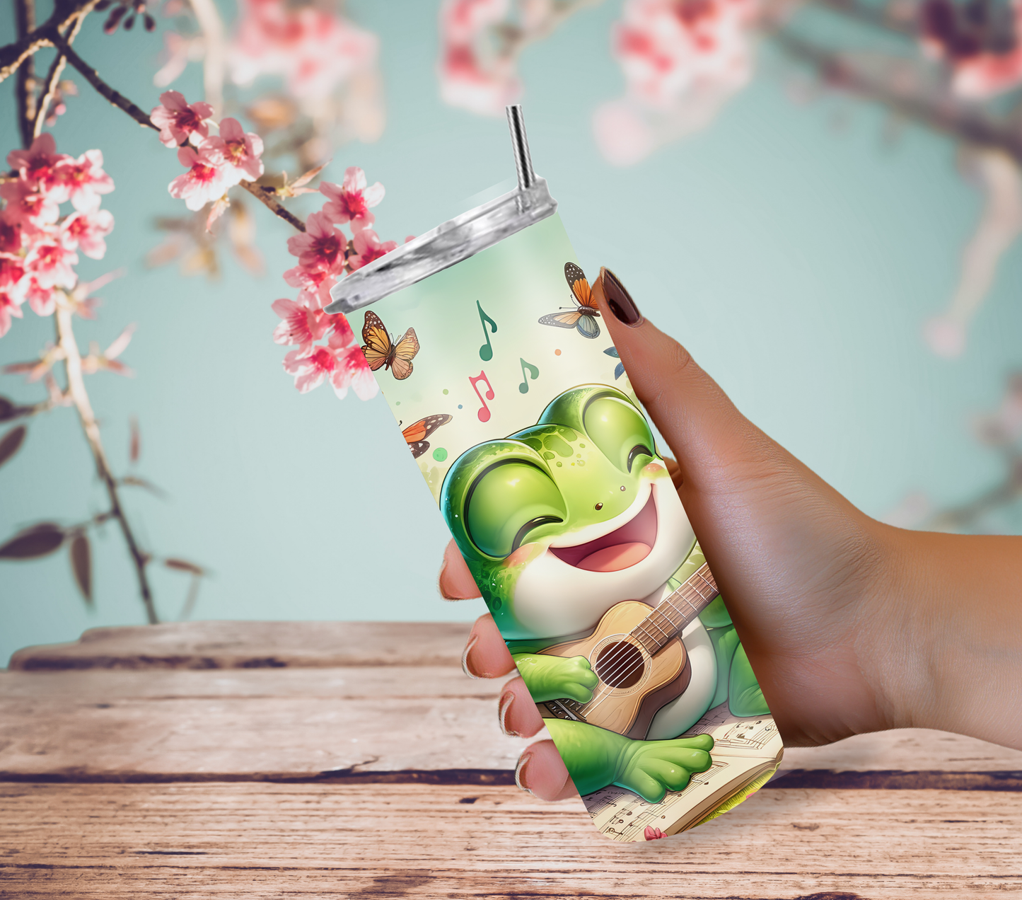 Banjo-Playing Frog 20oz Skinny Tumbler