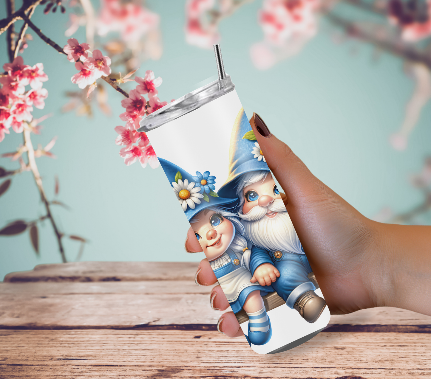 Gnome Couples 20oz Skinny Tumbler
