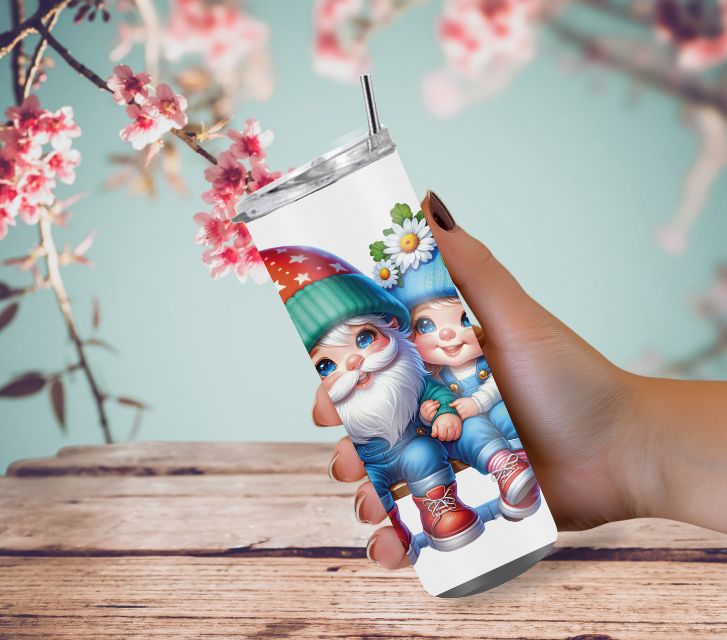 Gnome Couples 20oz Skinny Tumbler