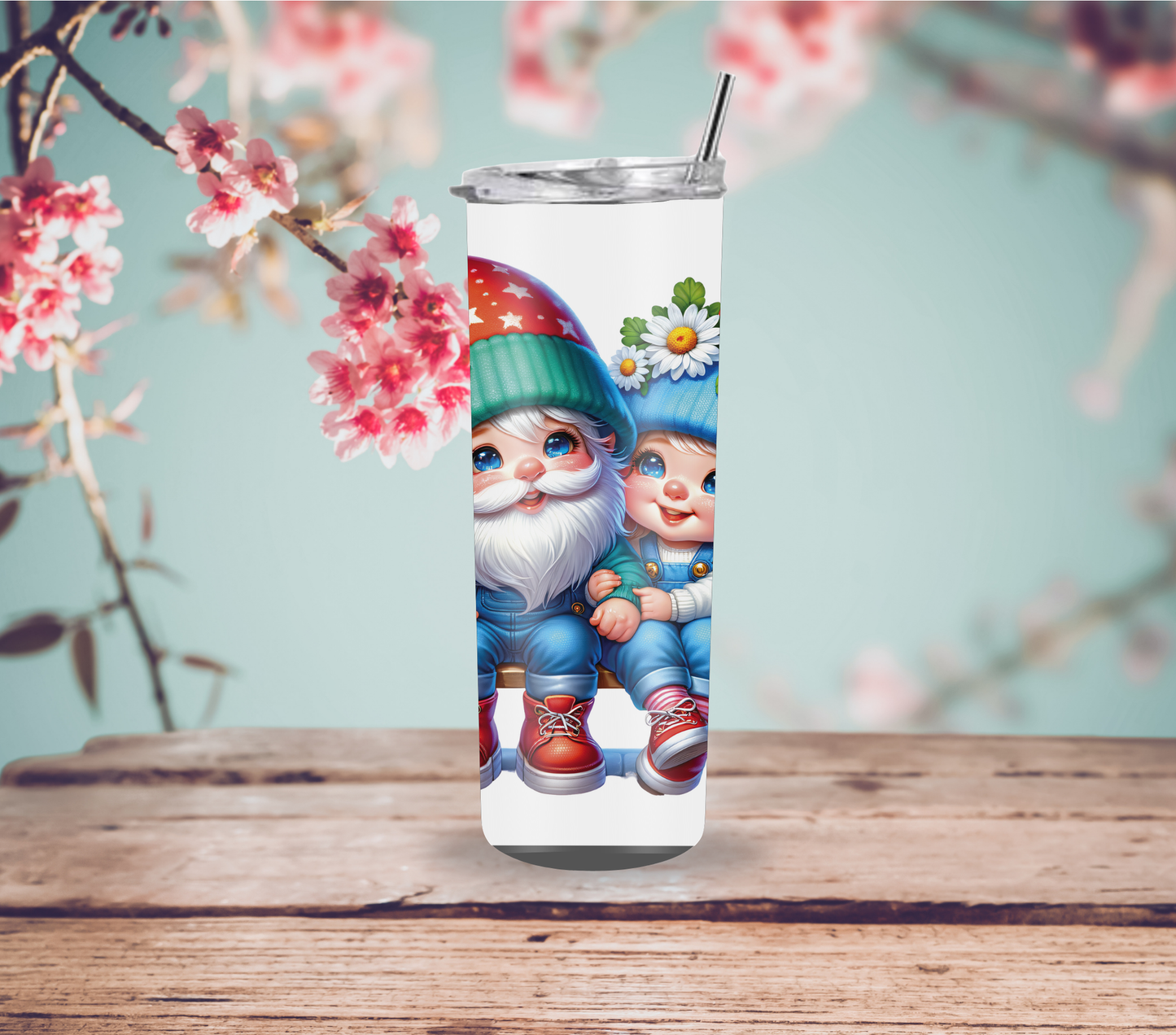 Gnome Couples 20oz Skinny Tumbler