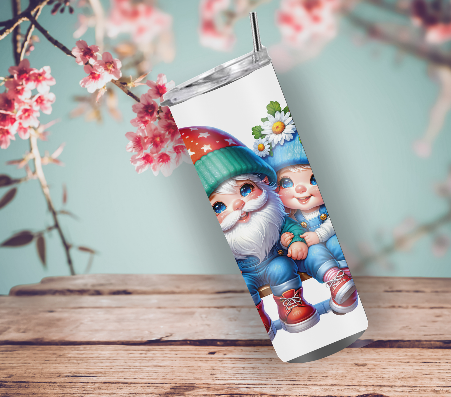 Gnome Couples 20oz Skinny Tumbler