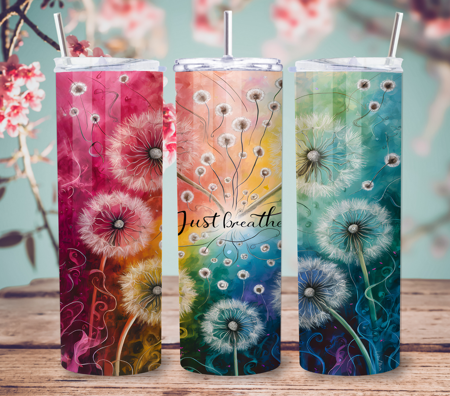 Just Breathe 20oz Skinny Tumbler