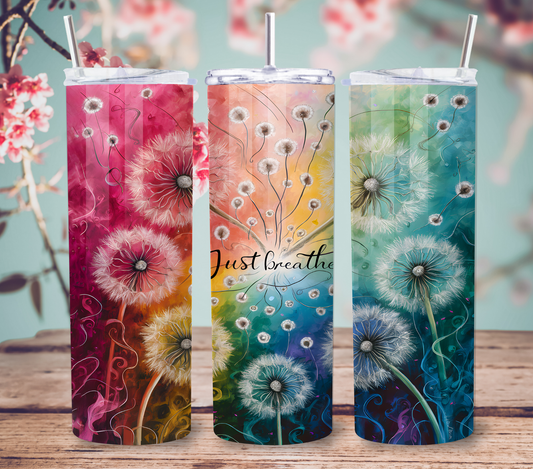 Just Breathe 20oz Skinny Tumbler