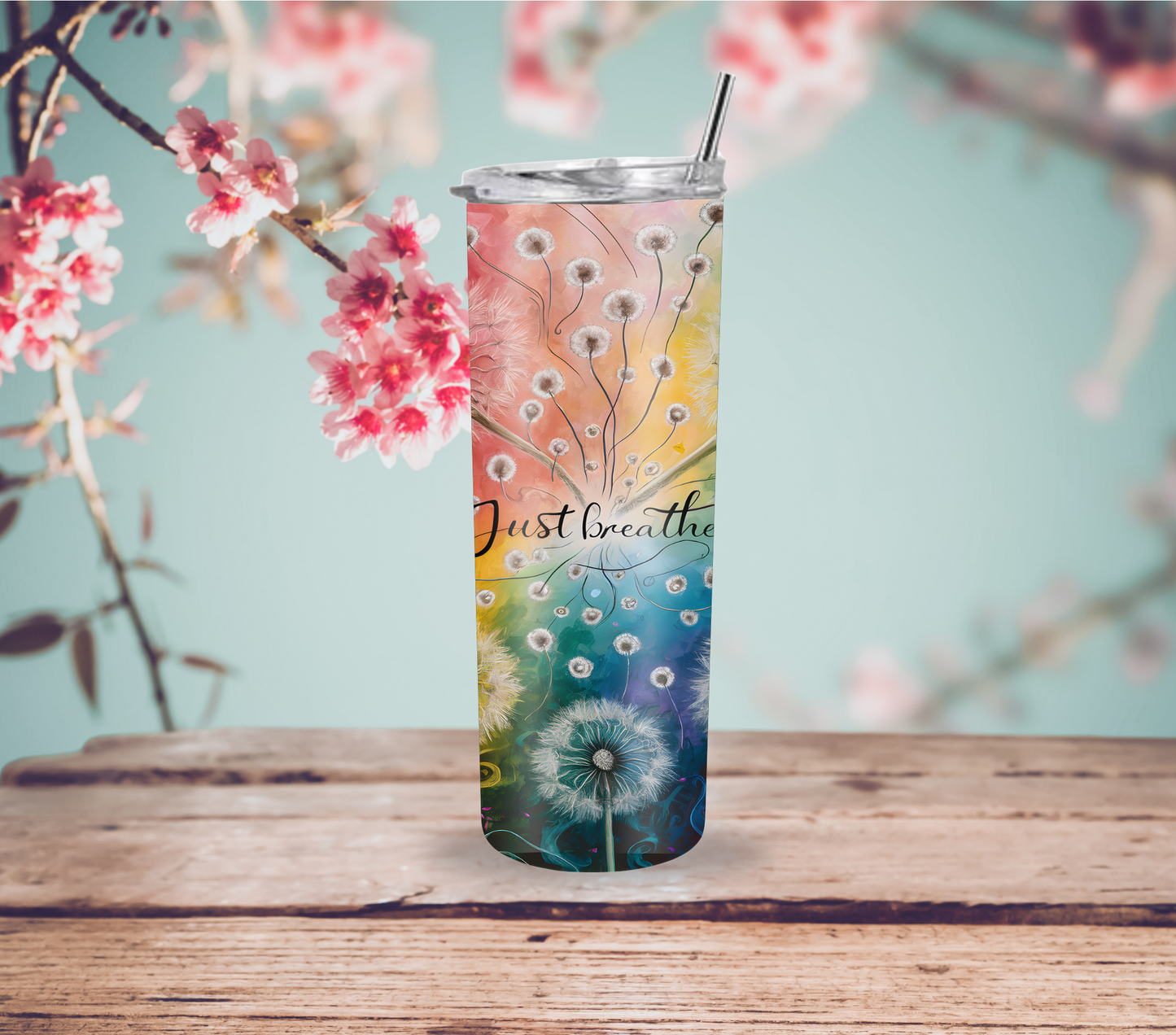 Just Breathe 20oz Skinny Tumbler