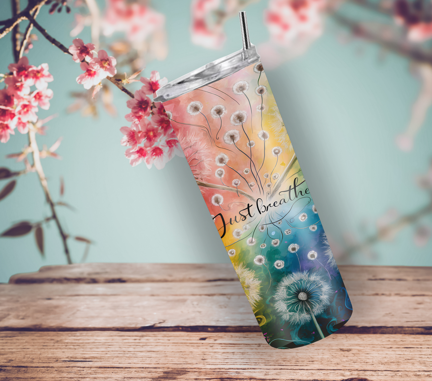 Just Breathe 20oz Skinny Tumbler