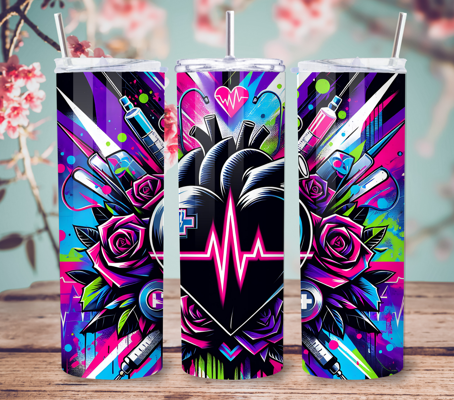 Nurses are the Heart of Healthcare 20oz Skinny Tumbler
