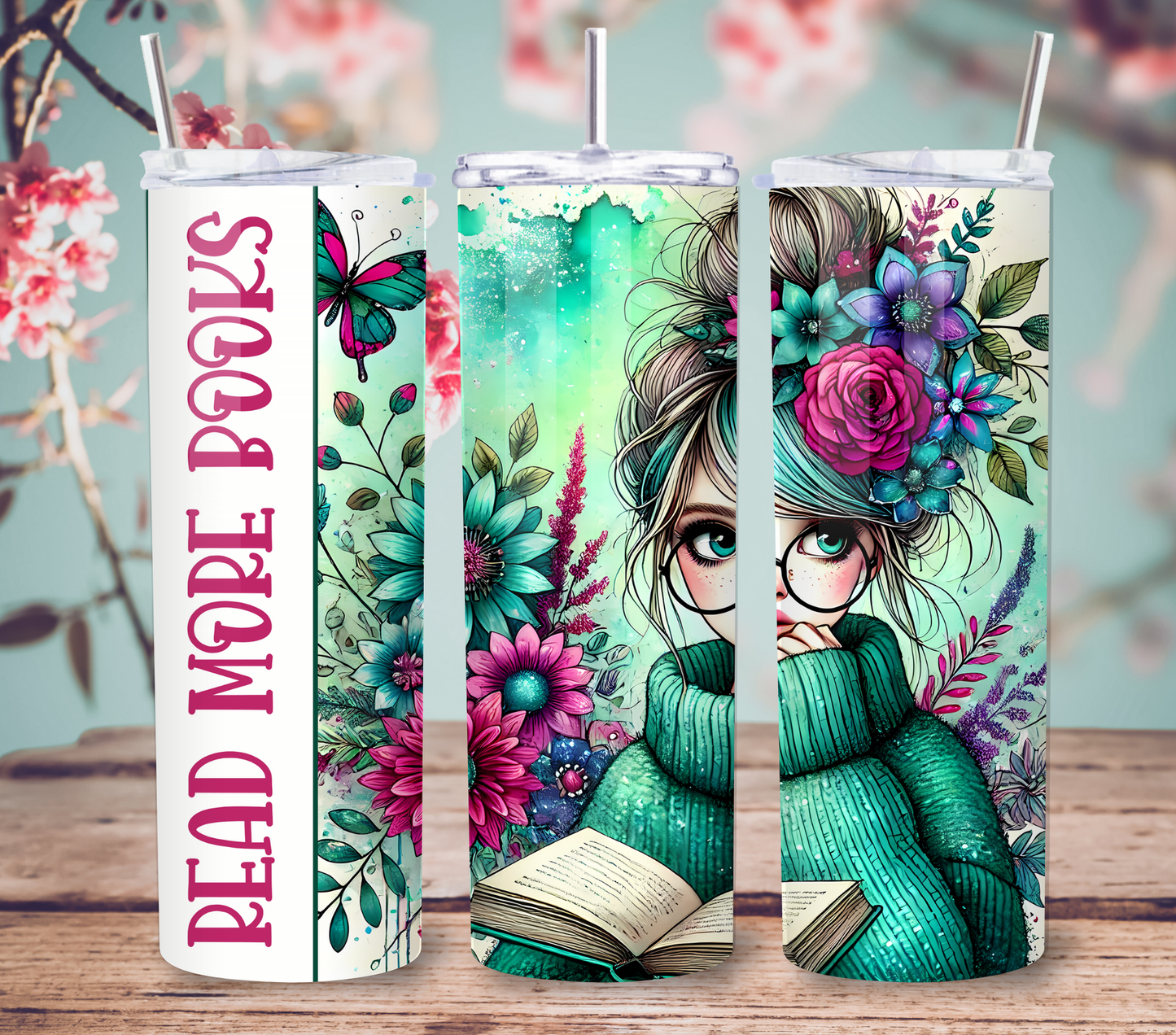 Read More Books 20oz Skinny Tumbler