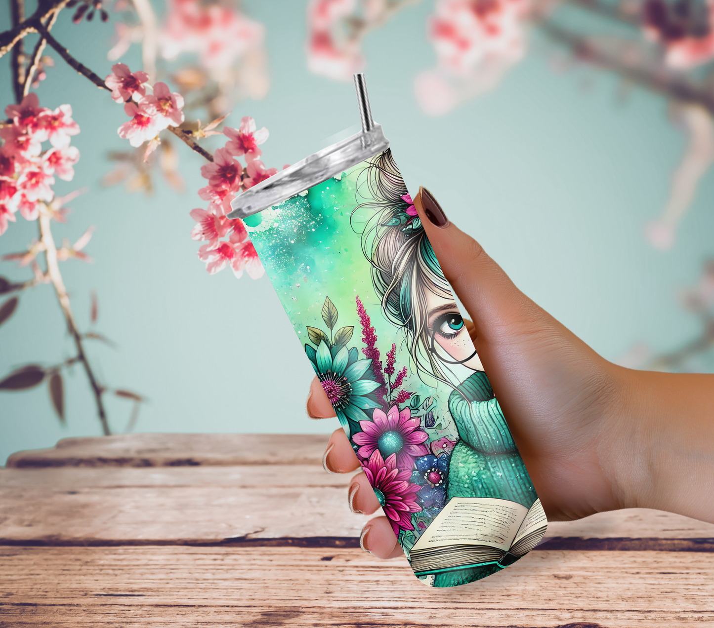 Read More Books 20oz Skinny Tumbler