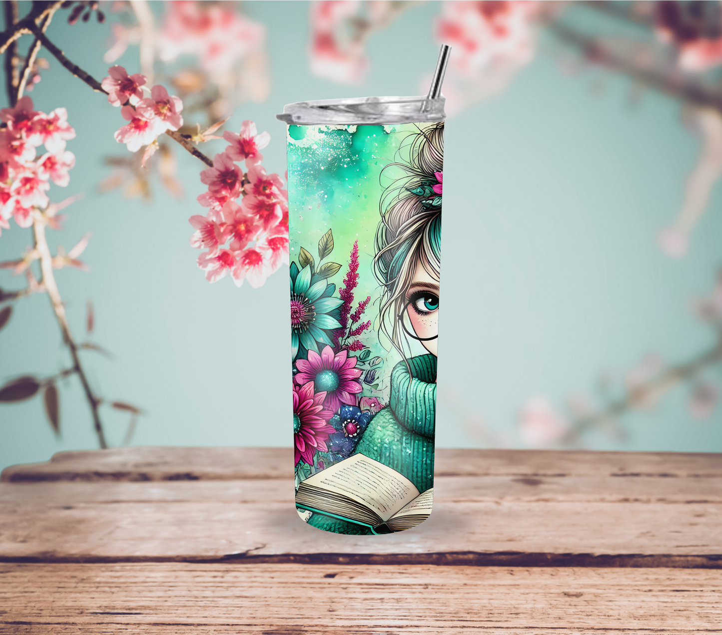 Read More Books 20oz Skinny Tumbler