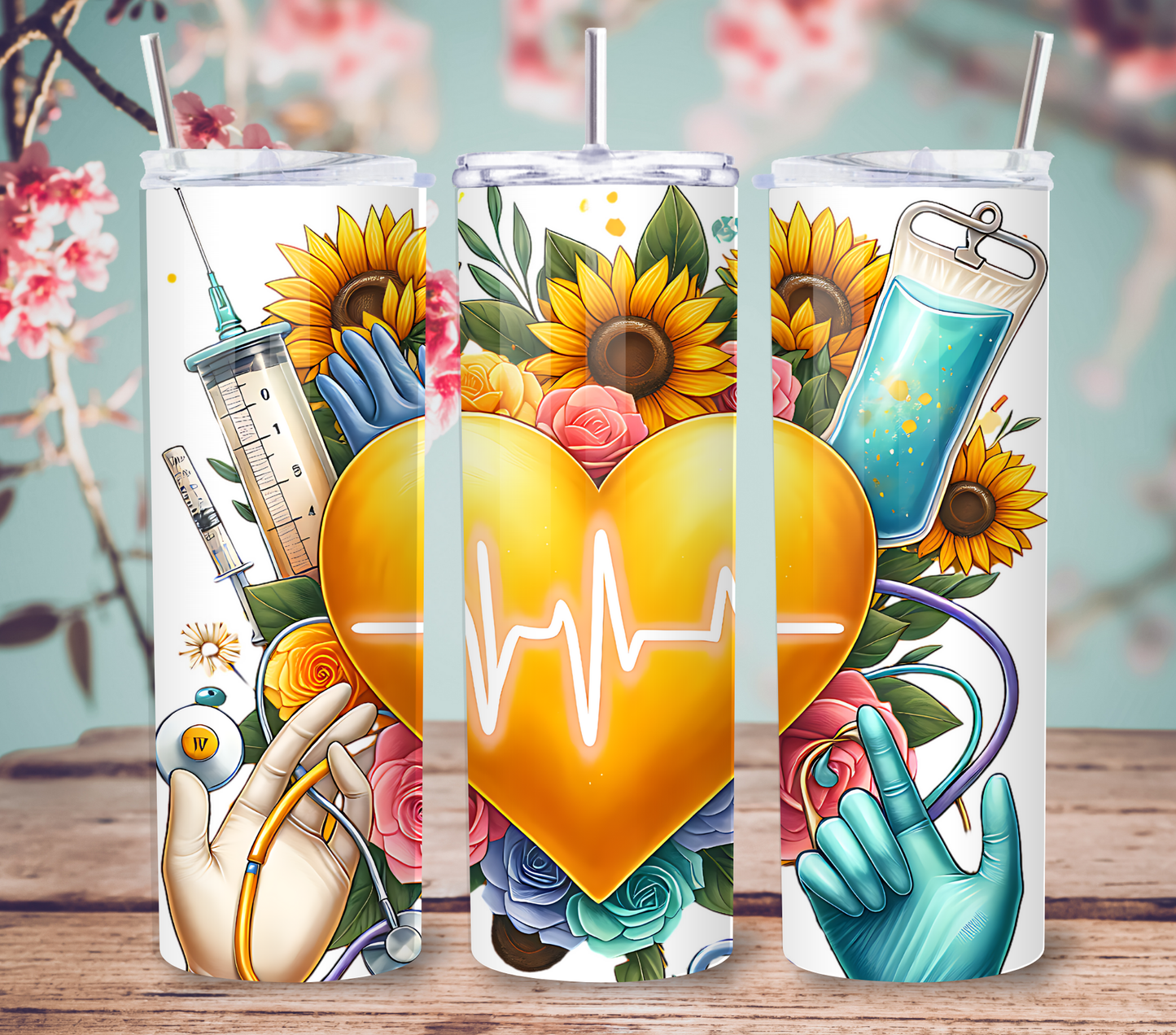 Nurses are the Heart of Healthcare 20oz Skinny Tumbler